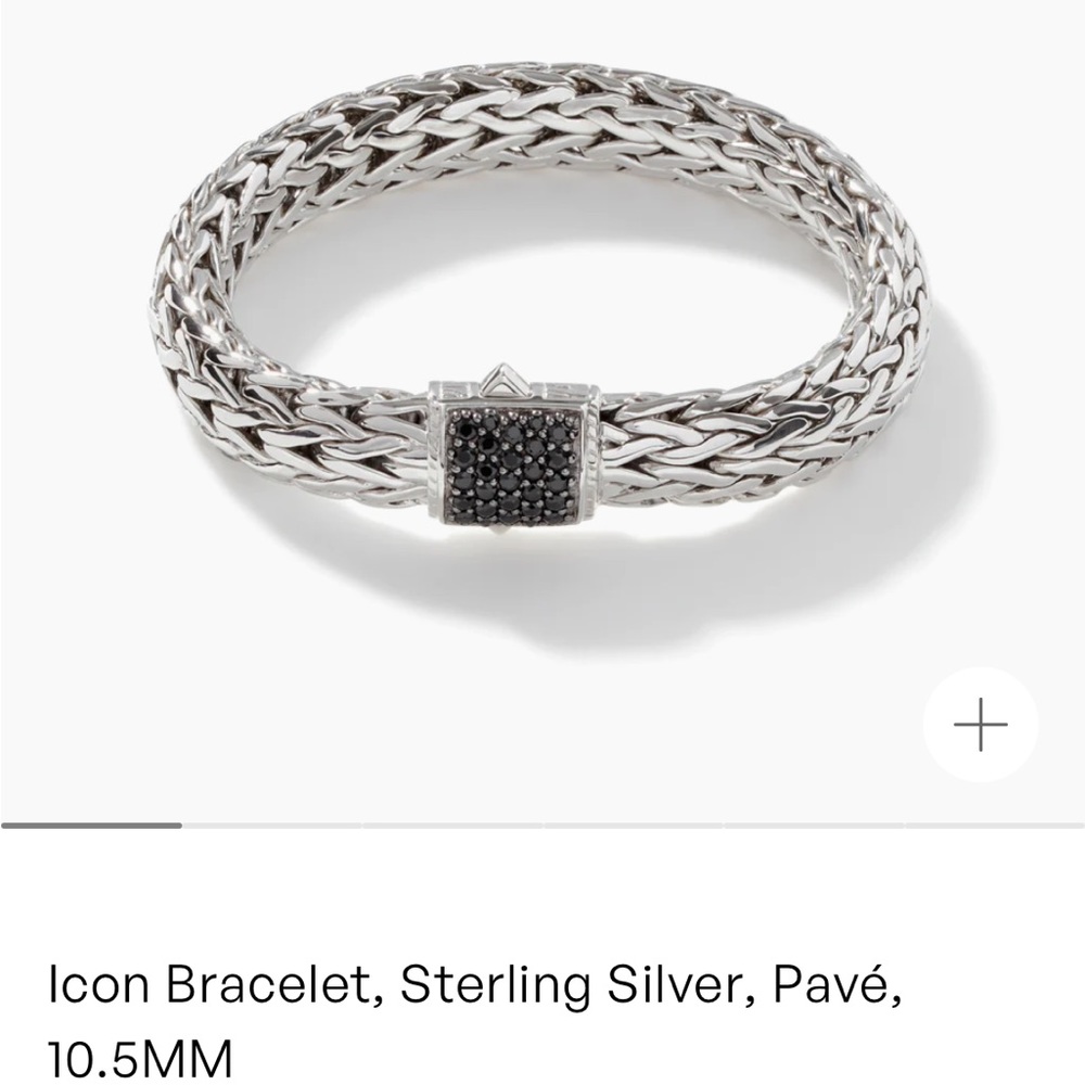 John Hardy pave black sapphire icon bracelet